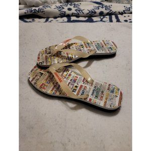 Bazooka Comic Thong Sandals Size 11